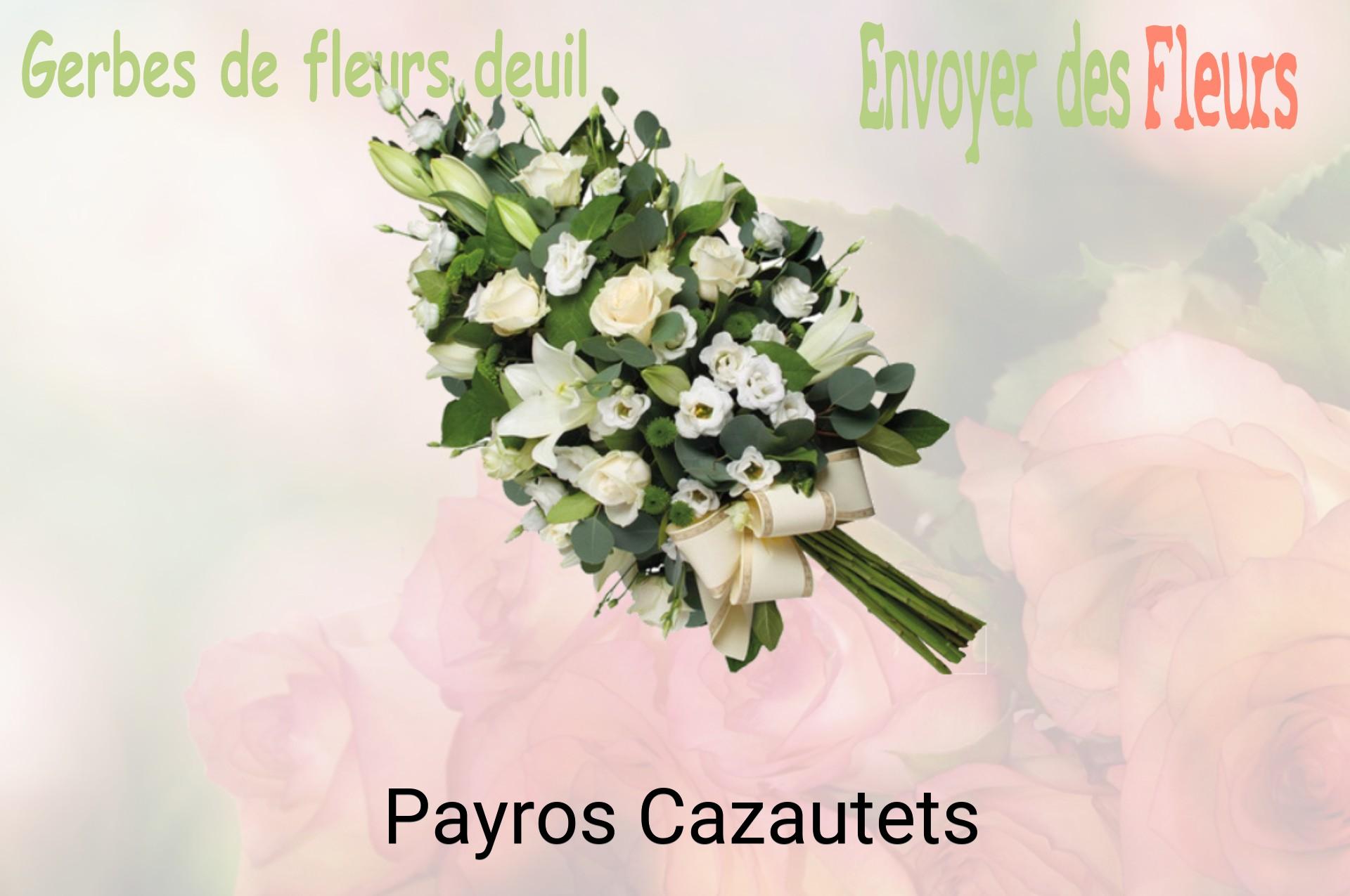 Gerbe de fleurs de deuil livrée à Payros-Cazautets
